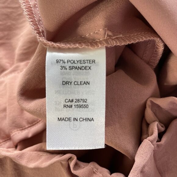 Eliane Rose Wide Leg Pull On Belted Cropped Pants Women’s Size M Dusty Pink - Picture 6 of 11